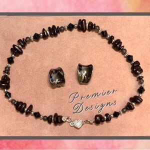 Onyx and Hematite Jewelry Set